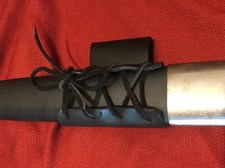 Wider Leather Frog holds Dagger in the small of your back LARP Pirate Faire SCA