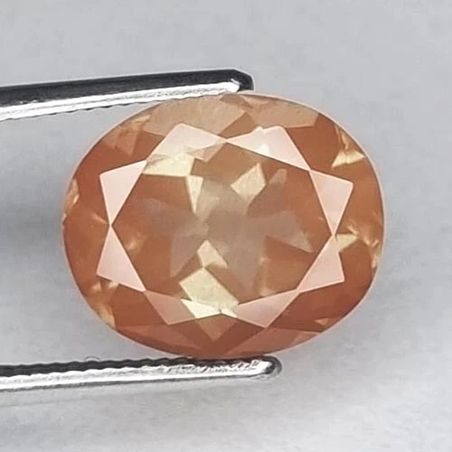 SPARKLING !!! 3.50 CTS. NATURAL OVAL 9X11 MM SHAPE CONGO MOLDEN RED ANDESINE GEM - Image 3 of 4