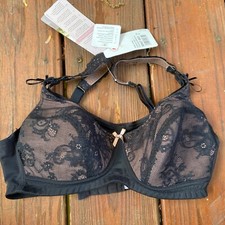 Anita Bra Women 32E Black Lace Nursing Wireless Support NWT