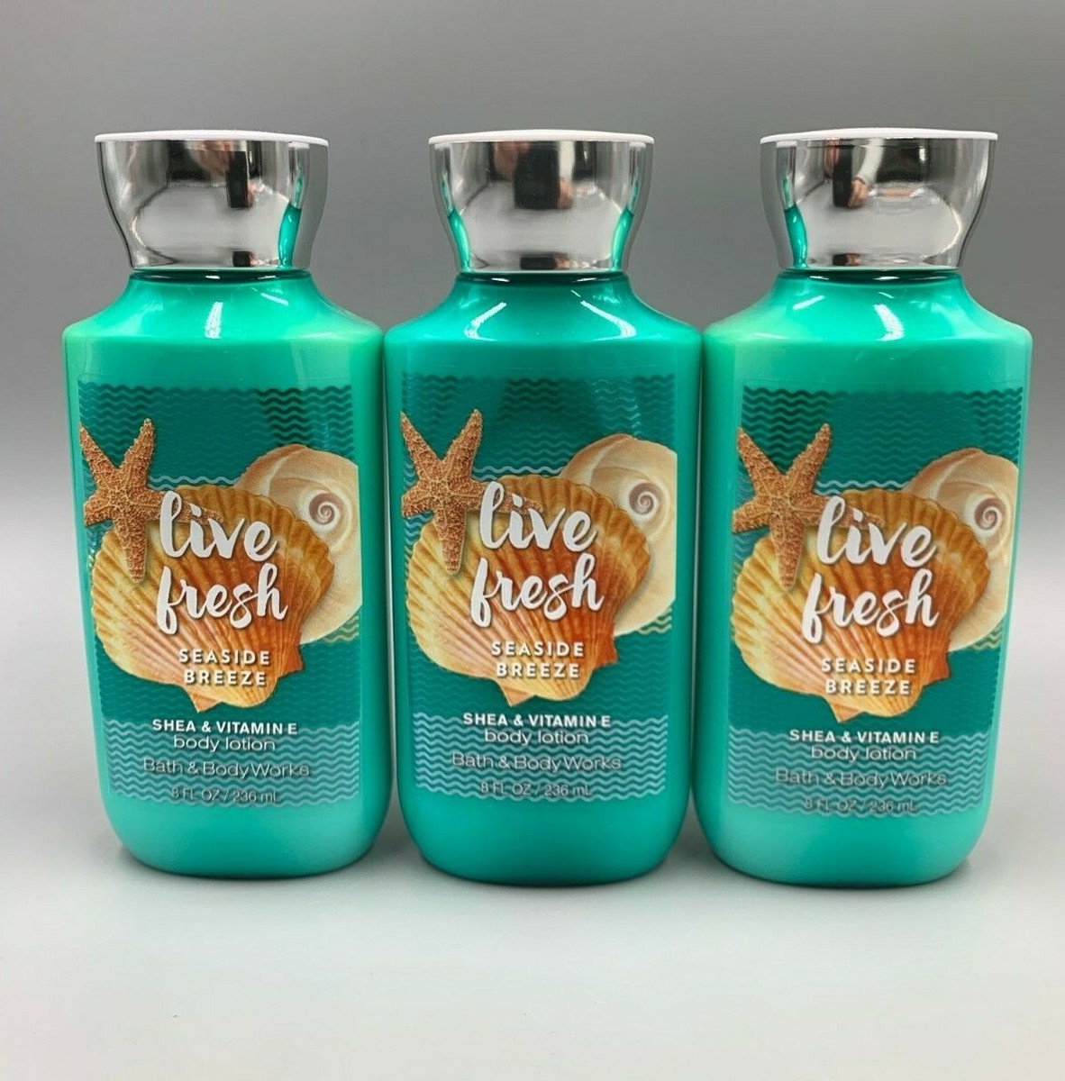 Bath & Body Works Live Fresh Seaside Breeze Body Lotion 8 oz Set
