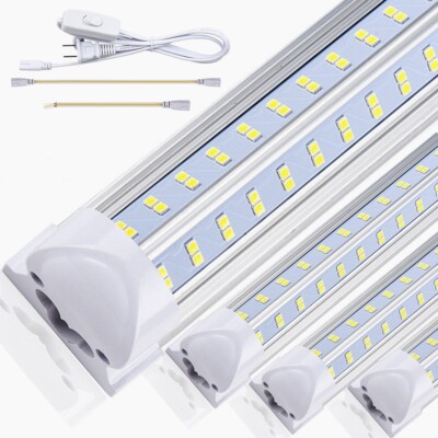 10 Pack 8 Foot Led Shop Lights 8FT Led Tube Light 150W T8 Integrated 8' Fixtures