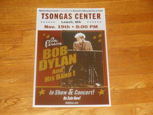BOB DYLAN tsongas center CONCERT POSTER nov 19, 2019 LOWELL MA