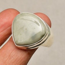 Howlite Gemstone 925 Sterling Silver Handmade Jewelry Ring Size 9