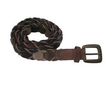 VTG Multi Color Suede Leather Whip Stitched Ladies Belt Fits up to 34" Waist