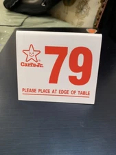 Classic Carl's Jr Table Tent Sign 79