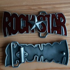 Rock Star music belt buckle