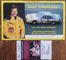 Vintage RARE Autographed Dale Earnhardt Sr 1980 Grand Champion Nascar #2 JSA COA