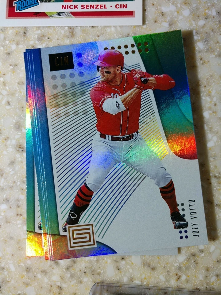 Reds Lot (23) Chronicles w/Certified Green Votto Aristides Aquino RC x2 &Gennett - Image 4 of 4