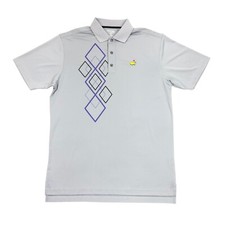 Masters Tech Men's Golf Polo Shirt Gray Size M Short Sleeve Stretch Performance