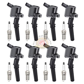 8pcs Ignition Coils DG508 & Motorcraft Spark Plugs SP493 Ford F150 E150 Explorer