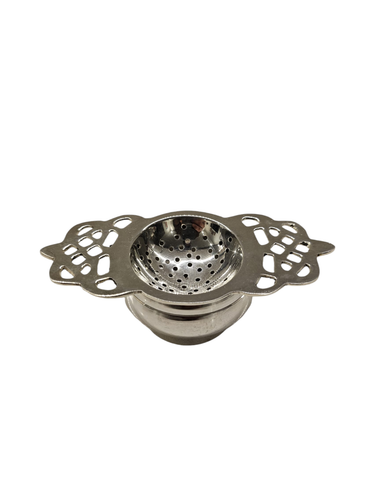 Victorian Style Tea Strainer Silver Plated Double Handle Antique Style Tableware - Picture 6 of 10