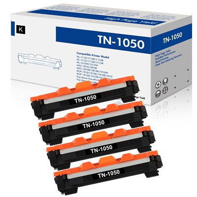 1-4 Toner Kompatibel für Brother DCP1510 DCP1612W MFC1810 MFC1910W HL1110 TN1050