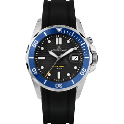 JACQUES LEMANS Herrenuhr Hybromatic 1-2170D 41 mm 20 ATM