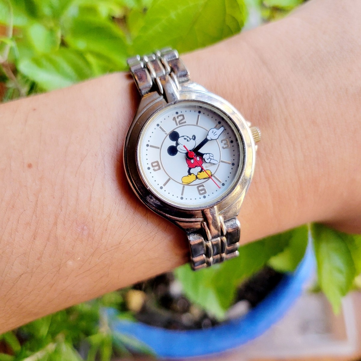 Vintage Collectible Disney Silver and Gold Women\'s Watch Disney Mickey Mouse Womens Alloy Silver & Gold Watch w  main image 3