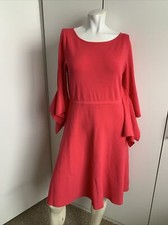 Banana Republic petite medium pink Handkerchief sleeve knee length sweater dress