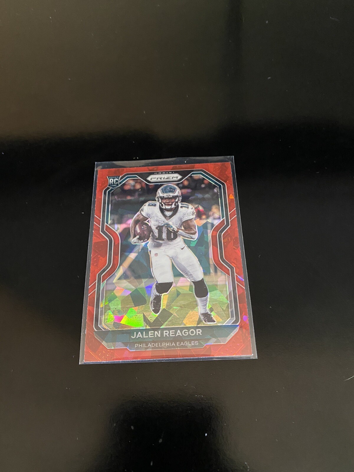 2020 Panini PRIZM Jalen Reagor RC Red Cracked Ice Prizm Card No. 342