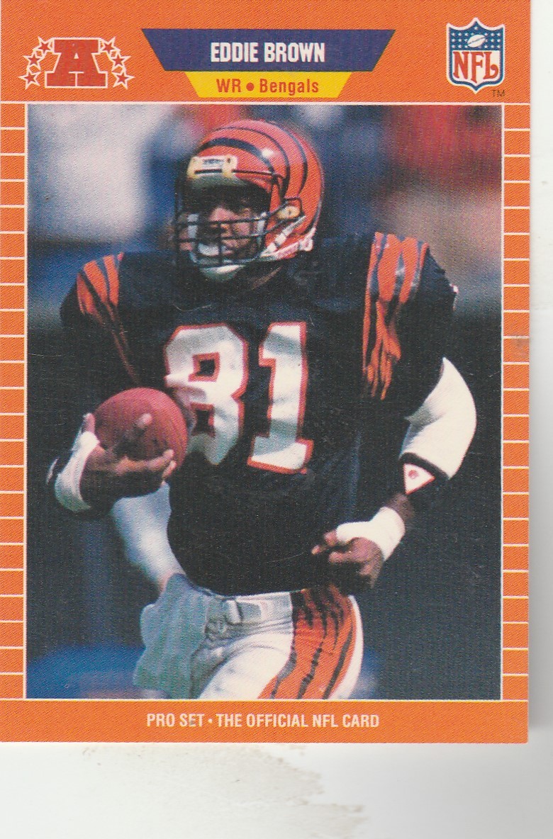 FREE SHIPPING-MINT-1989 Pro Set #56 Eddie Brown Cincinnati Bengals 