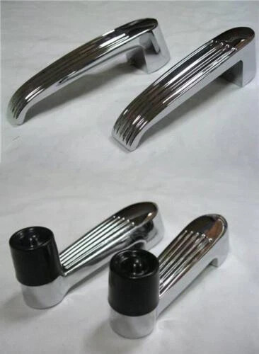 1956 Ford Pickup Truck Interior Door Handle Window Crank Set