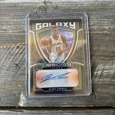 2020 Panini Obsidian Galaxy Electric Etch Orange /50 Clint Capela #GAL-CLC Auto