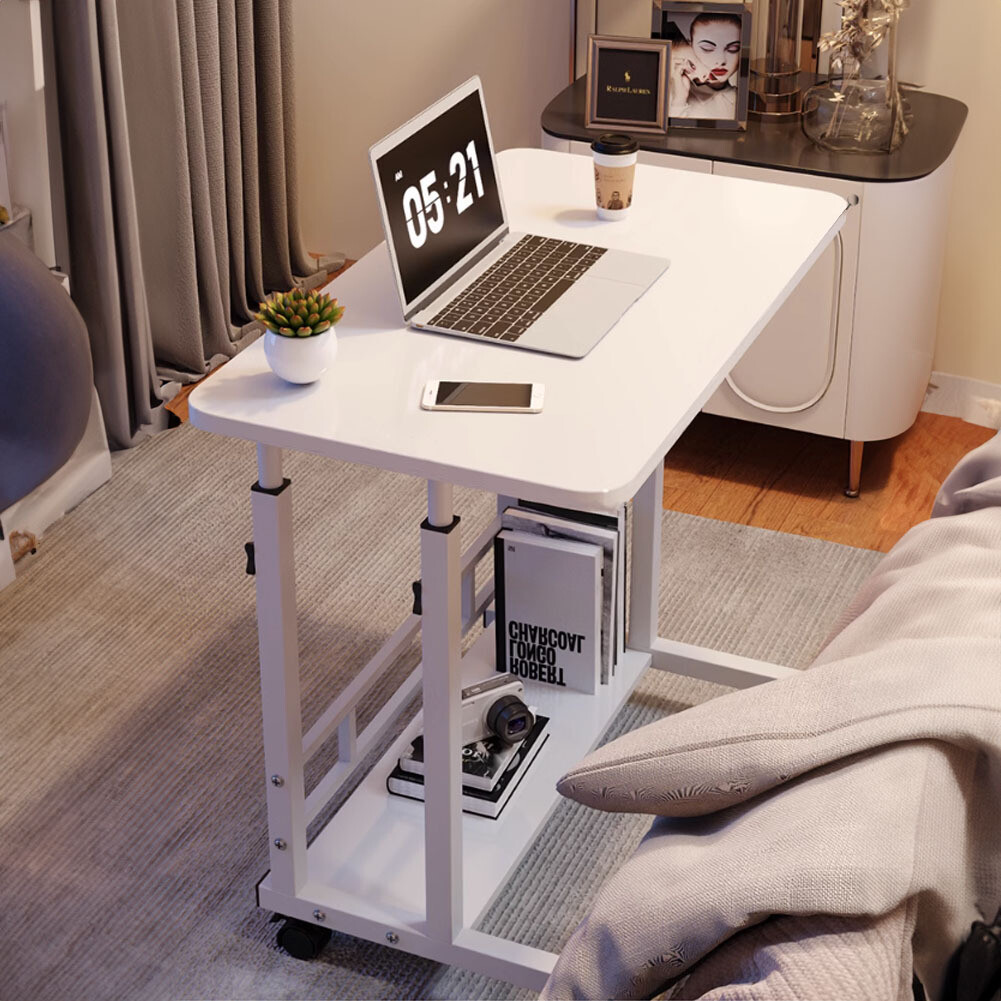PC Trolley Desk Home Study Height Adjustable Table Notebook