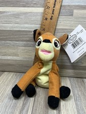 Disney Store Bambi Mini Bean Bag Toy Plush Tags Stuffed Animal Baby Deer Fawn