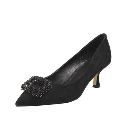 Gold & Gold Stoff Pumps mit mittlerem Absatz schwarz - Damen Schuhe Pumps