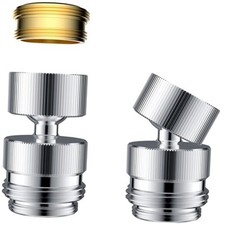 Sink Faucet to Garden Hose Adapter, 360-Degree Swivel Chrome Female Adapter