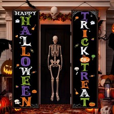 Halloween Decorations - Trick or Treat Porch Banner for Indoor Outdoor Outsid...