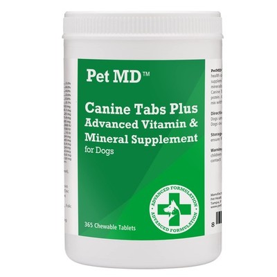 Pet MD - Canine Tabs Plus 365 Count - Advanced Multivitamins for Dogs - Natur...