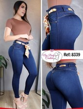 Jeans Colombianos Cintura Alta levanta cola butt lifter high waist push up 8339