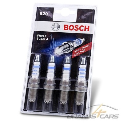 4x BOSCH ZÜNDKERZE SUPER 4 FR91X FÜR HONDA JAGUAR JEEP KIA LADA LANCIA