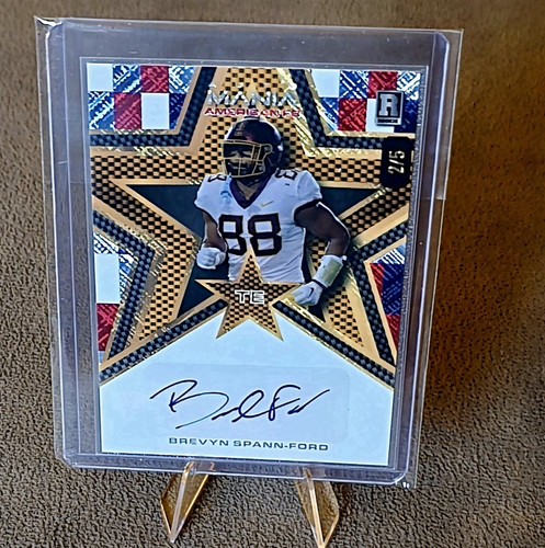 2024 Wild Card Auto Mania American FB Brevin Spann-Ford AMAS-BS Auto #d 2/5 RC