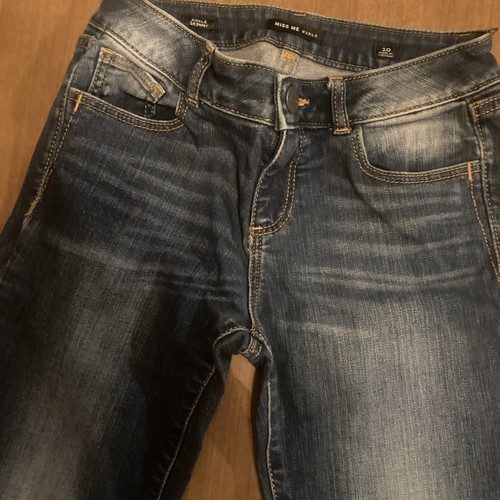 Miss Me Blue Jeans Girls Size 10 Ankle Skinny Distressed Denim Floral - Picture 4 of 8