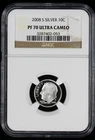 2008-S Proof Roosevelt Silver Dime 10c NGC PF70 UCAM Ultra Cameo