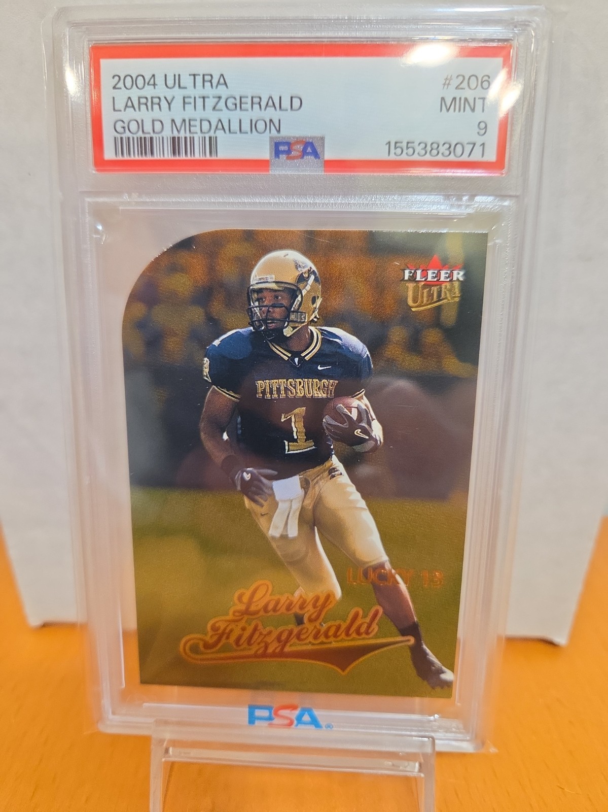 Larry Fitzgerald Ultra Gold Medallion #206 Base