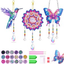 Crafts for Girls 8-12, Diamond Art Kits for Girls Ages 10-12, 3 PCS Diamond A...