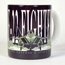 RARE VTG 1992 Boeing Lockheed Martin F-22 Raptor Defense & Space Group Mug Cup