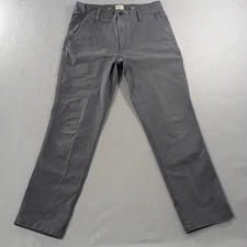 Dockers Slim Tapered Fit Flat Front Gray Khaki Pants Mens Size Actual 34x29