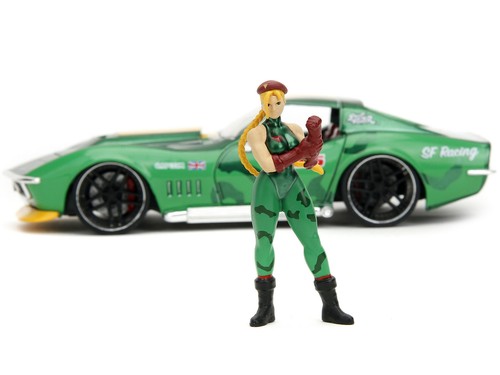 1969 Chevrolet Corvette Stingray ZL1 Green Metallic Diecast Car Jada 1/24 Str...