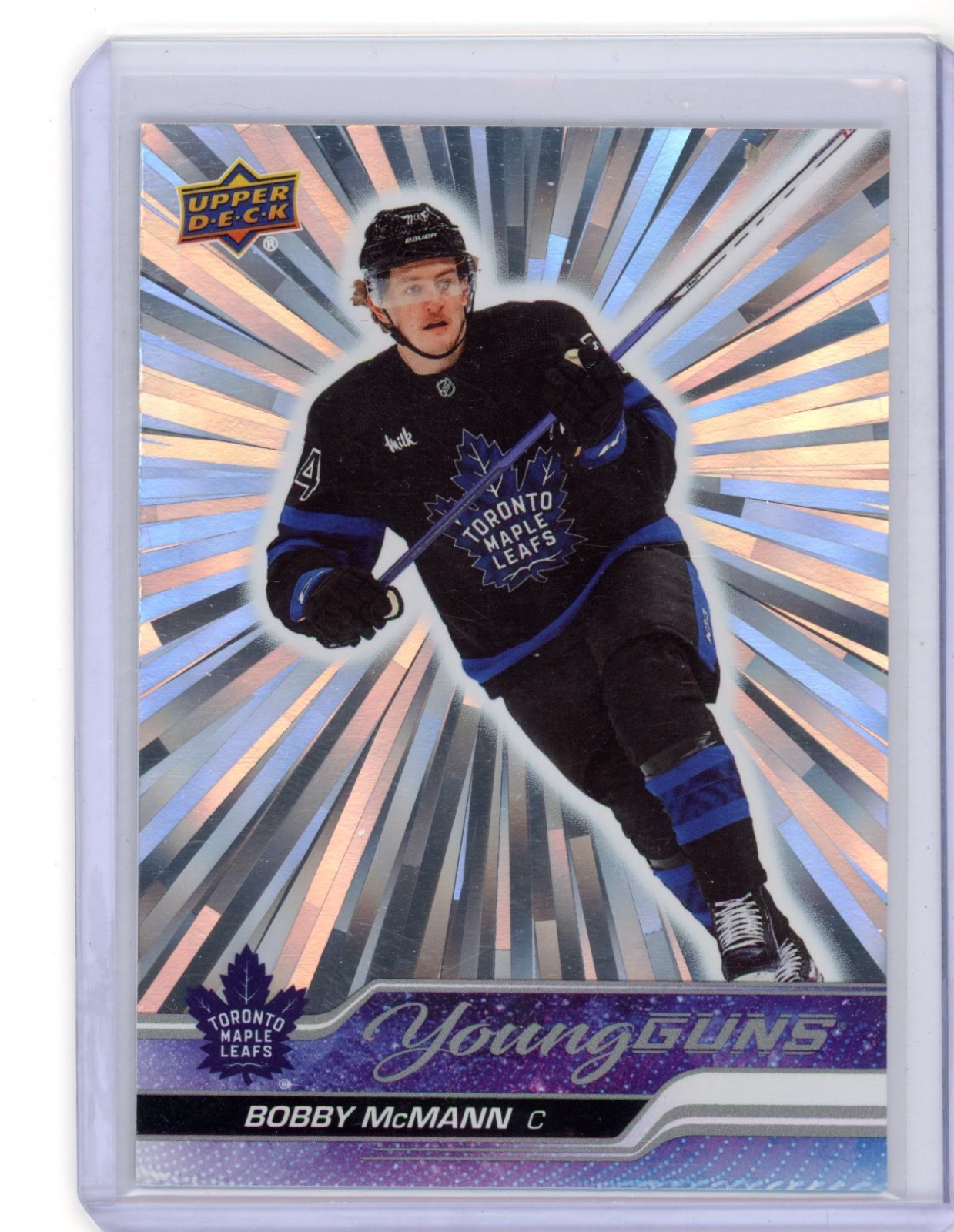 2023-24 Upper Deck Series 2 - #479 Bobby McMann Young Guns Silver Outburst