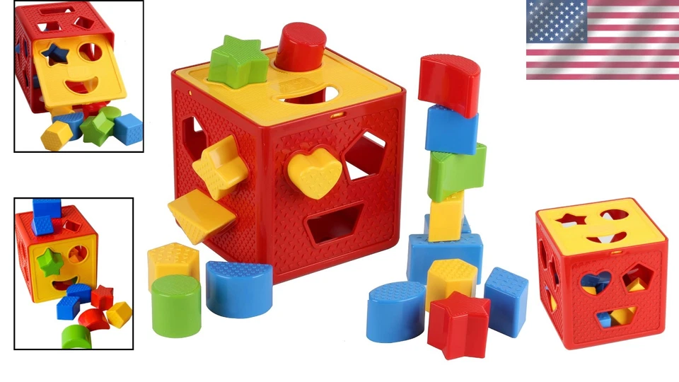 Juguete clasificador de formas coloridas de 18 piezas - Diversión educativa sin BPA para niños pequeños Foto 2 de 4