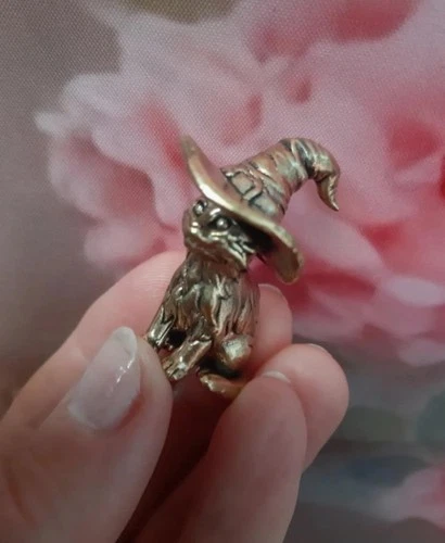 FIGURINE MAGICAL CAT IN A MAGIC HAT funny GIFT mysterious weird enigmatic sensua