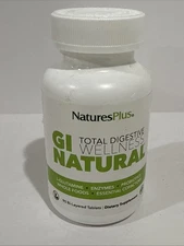 NaturesPlus GI Natural Total Digestive Wellness - 90 Veg Tablets, Exp 10/26