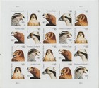 USPS BIRDS OF PREY PEEL and STICK Sheet of 20-85 CENT Stamps Sent from OKC, OK