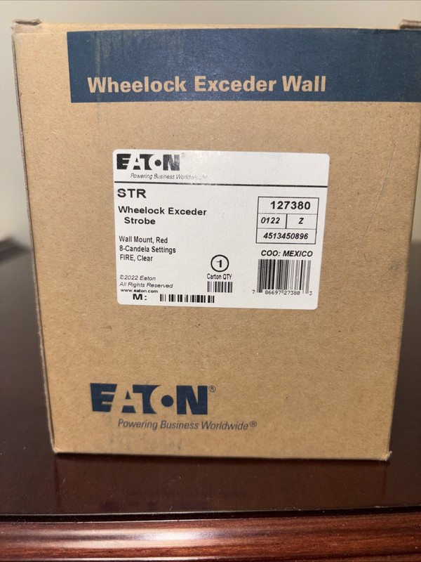 NEW Eaton Wheelock Exceder [Model #] Strobe, Wall Mount, [Color - Red/White, Can