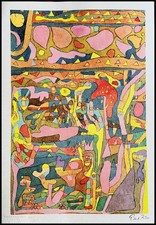 Paul Klee Lithographie COA Original Sign. A Pen Nummeriert mit Bleistift_