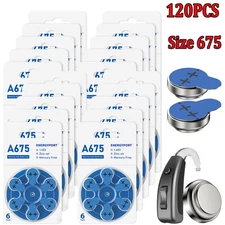 ENERGYPORT Size 675 Batteries A675 PR44 Zinc Air 1.45V Hearing Aid ( 120 Count )