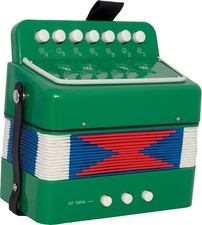 Scarlatti Child's 7key MELODEON in GREEN Key of C. Mini Accoridon from Hobgoblin