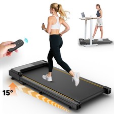 Treadmill with 15 Incline Under Desk Walking Pad Portable for Home Office Gym