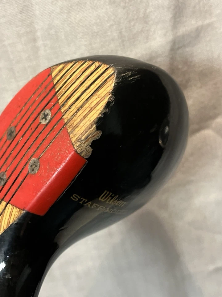 Vintage Wilson 4350 Persimmon Head 1 Driver Golf Club RH Pro Staff Model #356 - Image 3 of 4